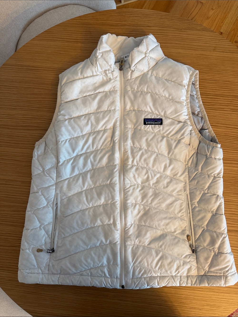 Patagonia Kids White Quilted Insulated Vest